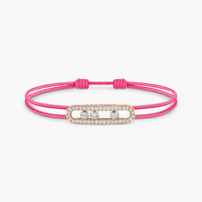 [Lumi Jewels]Messika Care(s) pink cord pav¨¦ bracelet