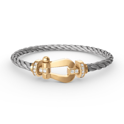 [Lumi Jewels]BRACELET GRAND FER À CHEVAL SEMI-DIAMANT OR