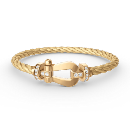 [Lumi Jewels]BRACELET GRAND FER À CHEVAL SEMI-DIAMANT OR