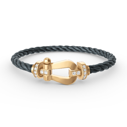 [Lumi Jewels]BRACELET GRAND FER À CHEVAL SEMI-DIAMANT OR