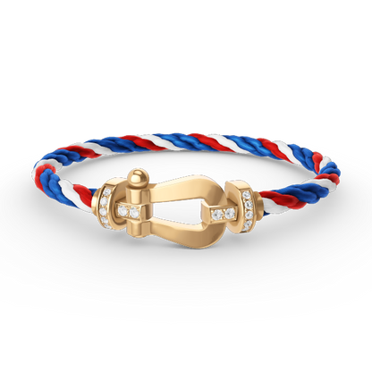 [Lumi Jewels]BRACELET GRAND FER À CHEVAL SEMI-DIAMANT OR