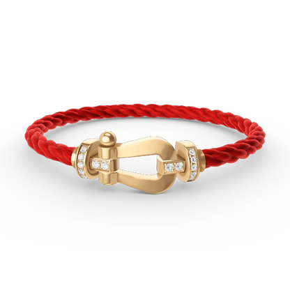 [Lumi Jewels]BRACELET GRAND FER À CHEVAL SEMI-DIAMANT OR