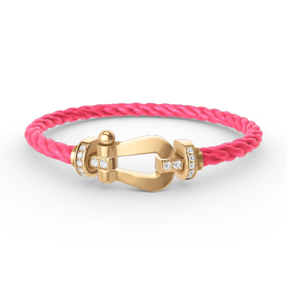 [Lumi Jewels]BRACELET GRAND FER À CHEVAL SEMI-DIAMANT OR