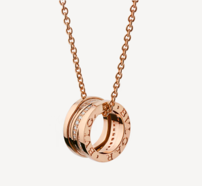 [Lumi Jewels]COLLIER DIAMANT ZÉRO 1 OR ROSE