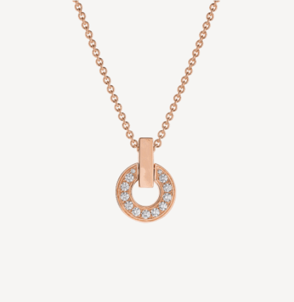 [Lumi Jewels]COLLIER GARI OR ROSE DIAMANT