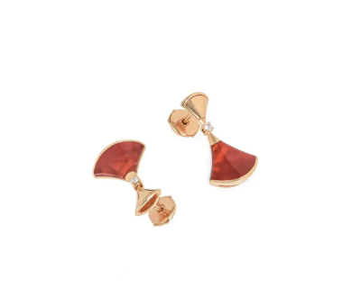 [Lumi Jewels]Boucles d'oreilles DREAM Cornaline OR ROSE