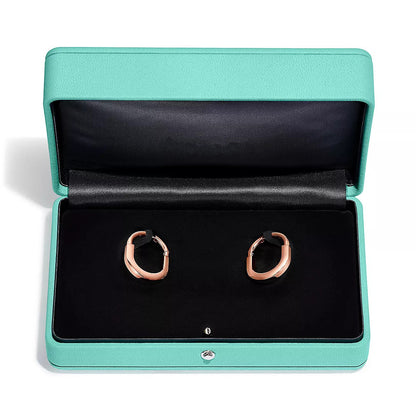 [Lumi Jewelry]LOCK MEDIUM DIAMNOND EARRINGS