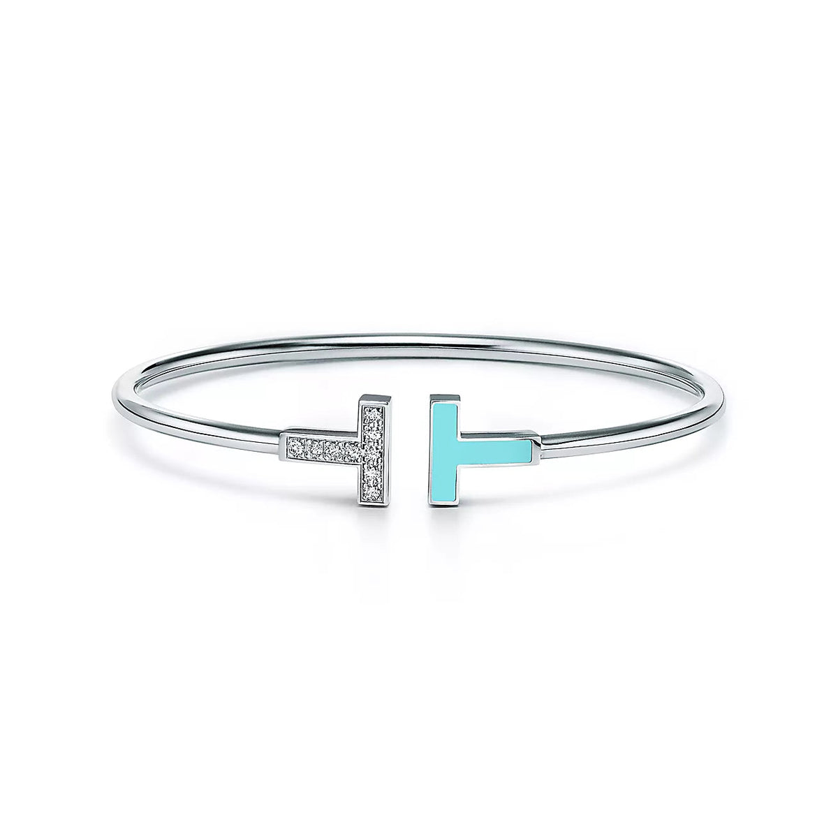 [Lumi Jewelry]T BRACELET 1.8MM TURQUOISE DIAMOND PINK GOLD