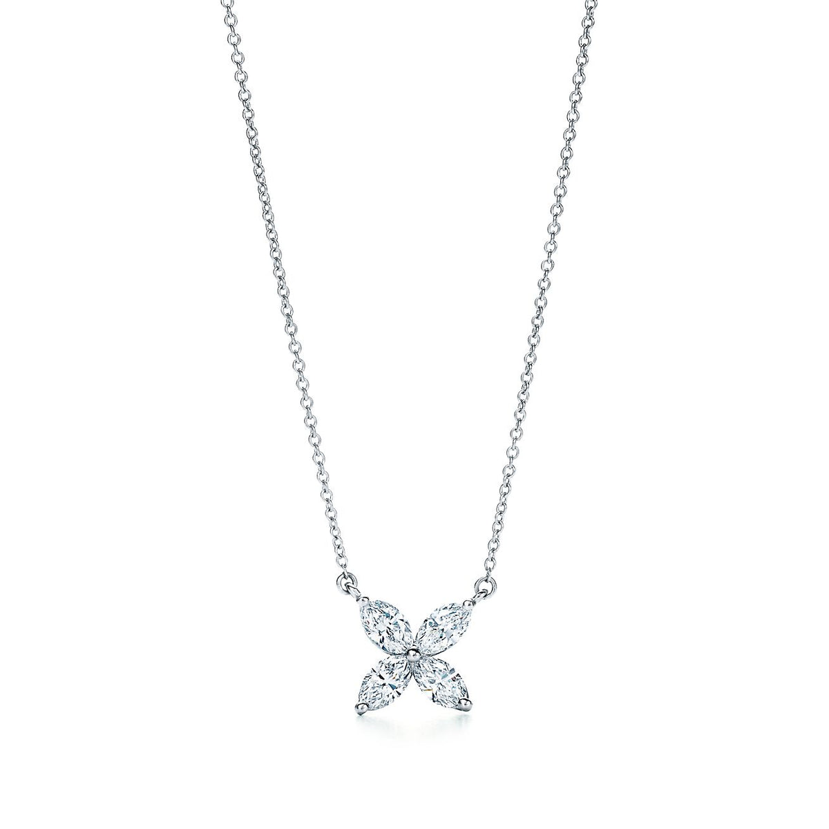 [Lumi Jewelry]PLATINUM AND DIAMOND VICTORIA PENDANT NECKLACE