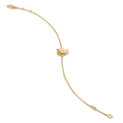 [Lumi Jewels]FRIVOLE GOLD FLOWER PINK MALACHITE BRACELET