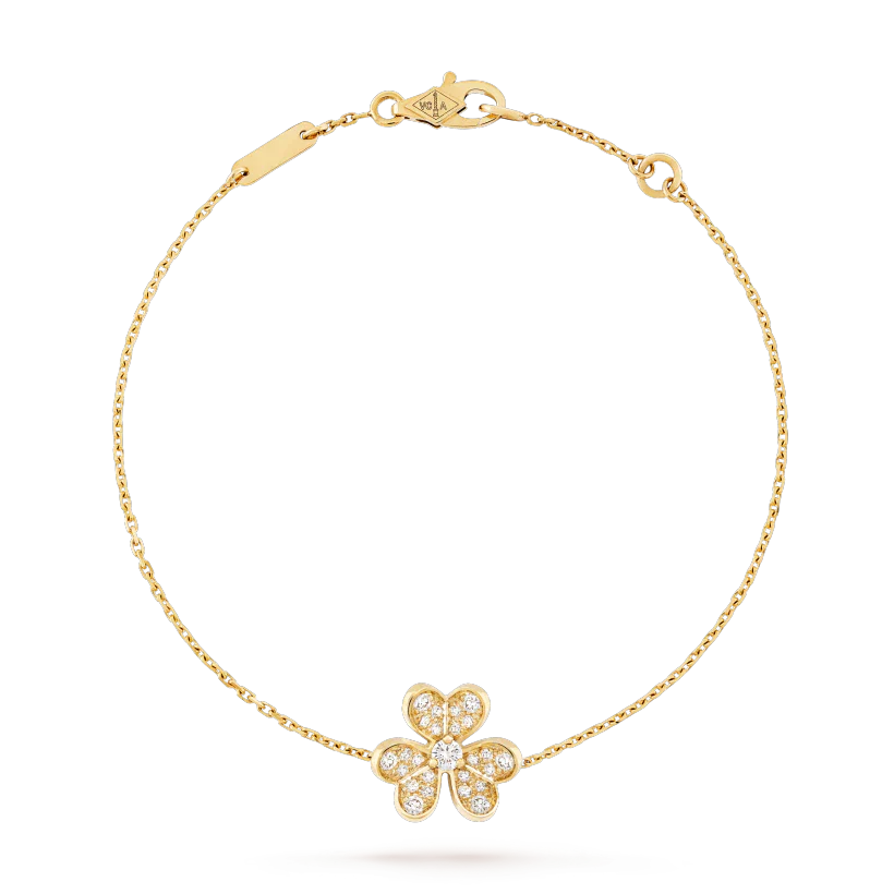[Lumi Jewels]BRACELET FRIVOLE FLEUR OR ET DIAMANT