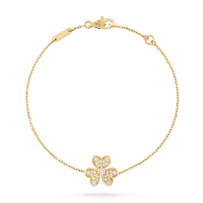 [Lumi Jewels]BRACELET FRIVOLE FLEUR OR ET DIAMANT