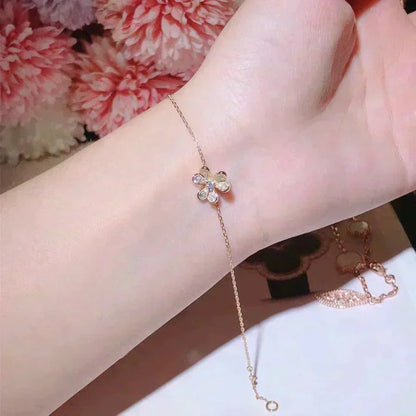 [Lumi Jewels]BRACELET FRIVOLE FLEUR OR ET DIAMANT