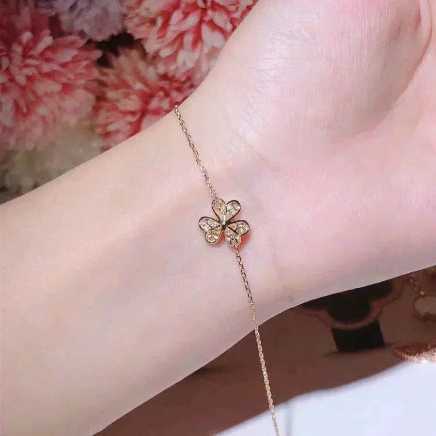 [Lumi Jewels]BRACELET FRIVOLE FLEUR OR ET DIAMANT