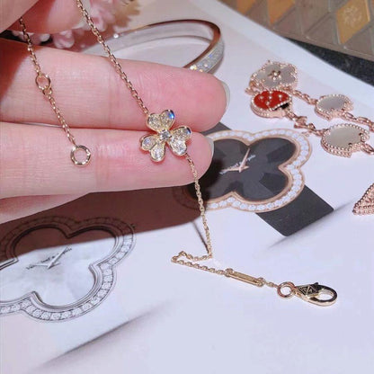 [Lumi Jewels]BRACELET FRIVOLE FLEUR OR ET DIAMANT