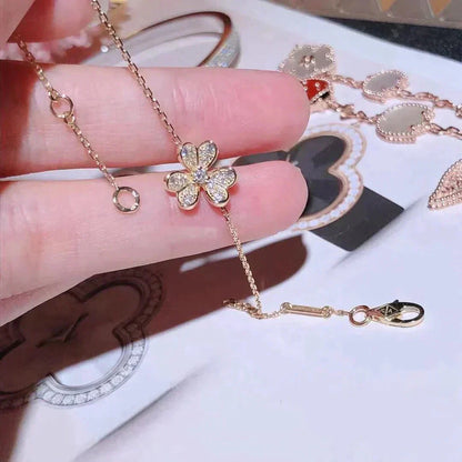 [Lumi Jewels]BRACELET FRIVOLE FLEUR OR ET DIAMANT