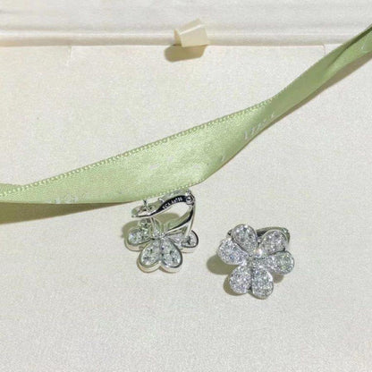 [Lumi Jewels]FRIVOLE SILVER FLOWER DIAMOND EARRINGS