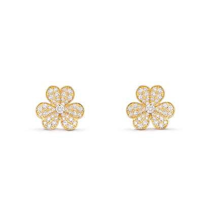 [Lumi Jewels]FRIVOLE GOLD FLOWER DIAMOND EARRINGS