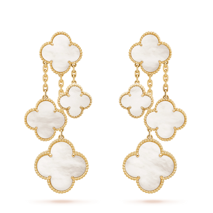 [Lumi Jewels]CLOVER EARRINGS WHITE MOP 4 MOTIFS GOLD