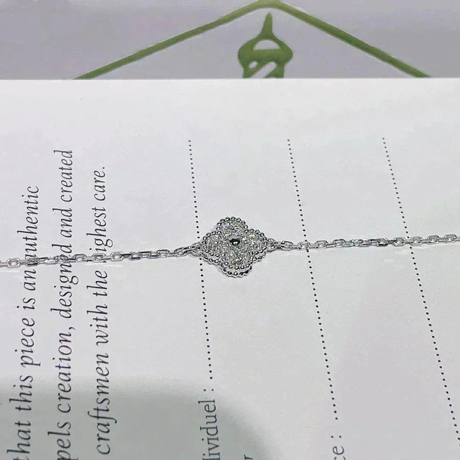 [Lumi Jewels]BRACELET CLOVER FLEUR UNIQUE ARGENT