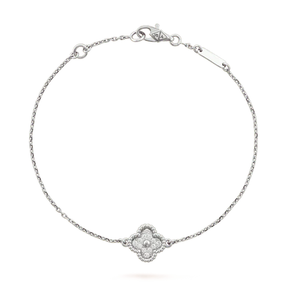 [Lumi Jewels]BRACELET CLOVER FLEUR UNIQUE ARGENT