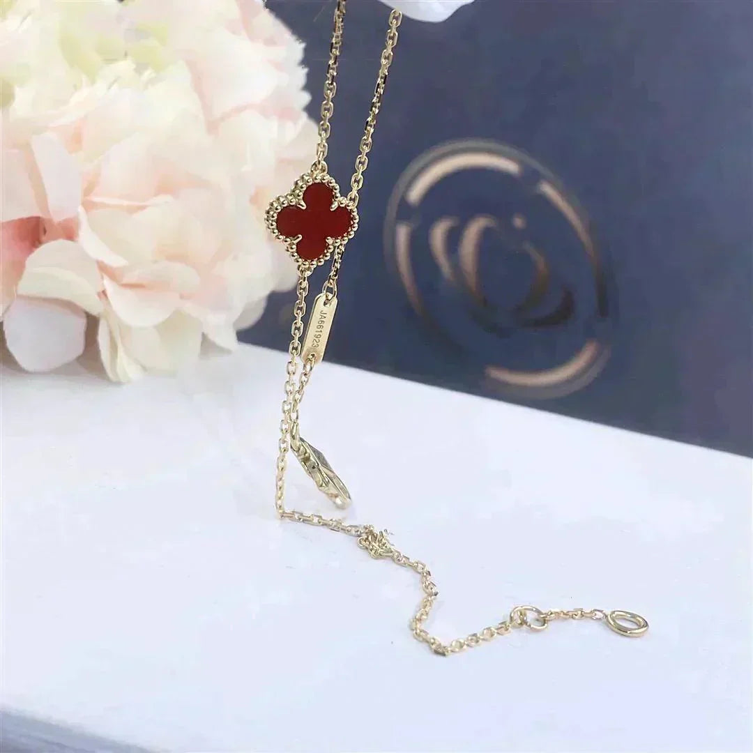 [Lumi Jewels]BRACELET CLOCHETTE FLEUR UNIQUE CORNALINE