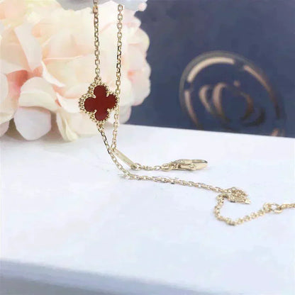 [Lumi Jewels]BRACELET CLOCHETTE FLEUR UNIQUE CORNALINE