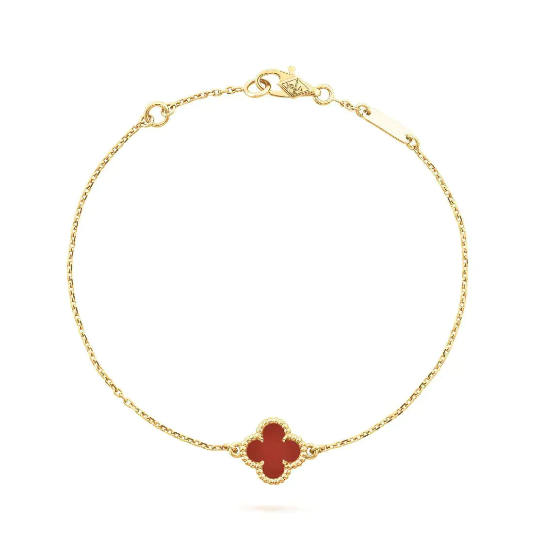 [Lumi Jewels]BRACELET CLOCHETTE FLEUR UNIQUE CORNALINE