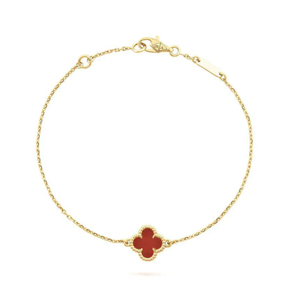 [Lumi Jewels]BRACELET CLOCHETTE FLEUR UNIQUE CORNALINE