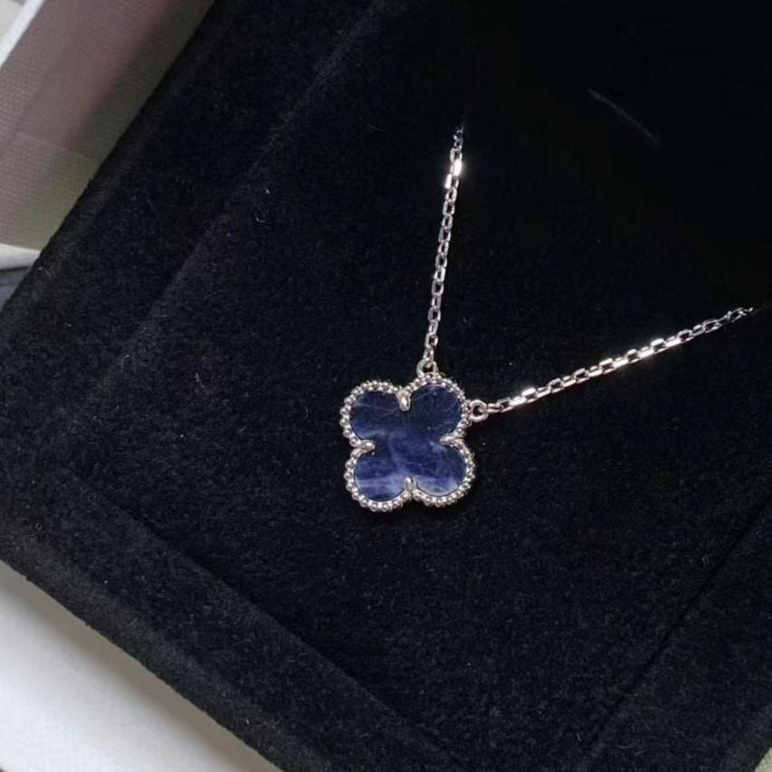 [Lumi Jewels]CLOVER 15MM PIETERSITE NECKLACE SILVER
