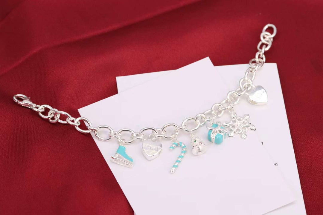 [Lumi Jewelry]CHRISTMAS SILVER BRACELET