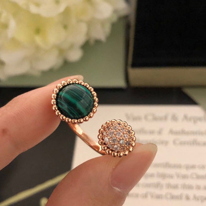 [Lumi Jewels]BAGUE ENTRE LES DOIGTS PERLEE COULEURS DIAMOND OR ROSE