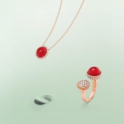 [Lumi Jewels]BAGUE ENTRE LES DOIGTS PERLEE COULEURS DIAMOND OR ROSE