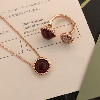 [Lumi Jewels]BAGUE ENTRE LES DOIGTS PERLEE COULEURS DIAMOND OR ROSE