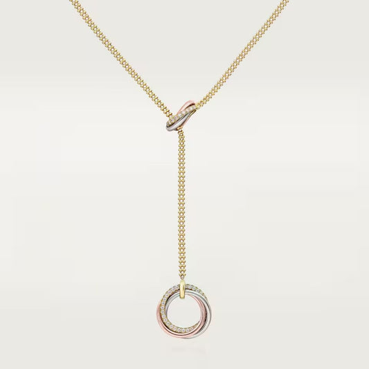 [Lumi Jewelry]TRINITY DIAMONDS NECKLACE