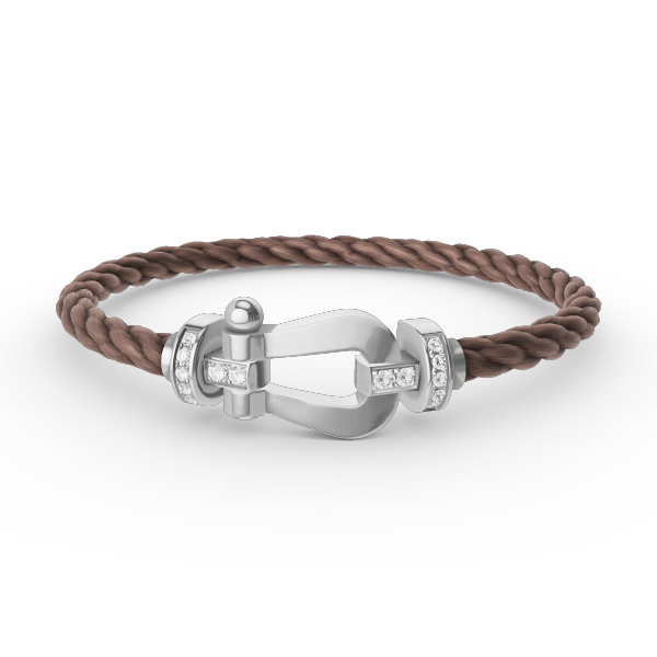 [Lumi Jewels]BRACELET GRAND FER À CHEVAL SEMI-DIAMANTS ARGENTÉ