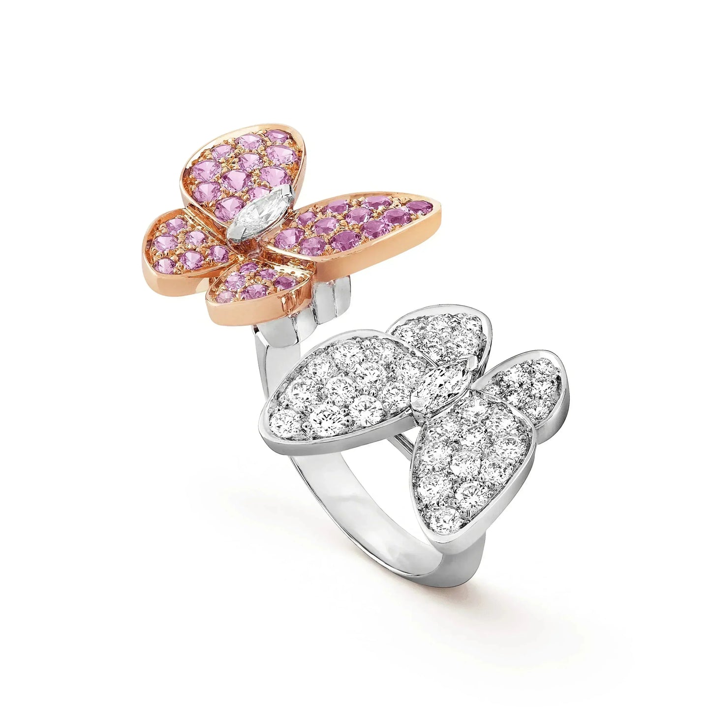 [Lumi Jewels]BAGUE PAPILLON DOUBLE DIAMANT