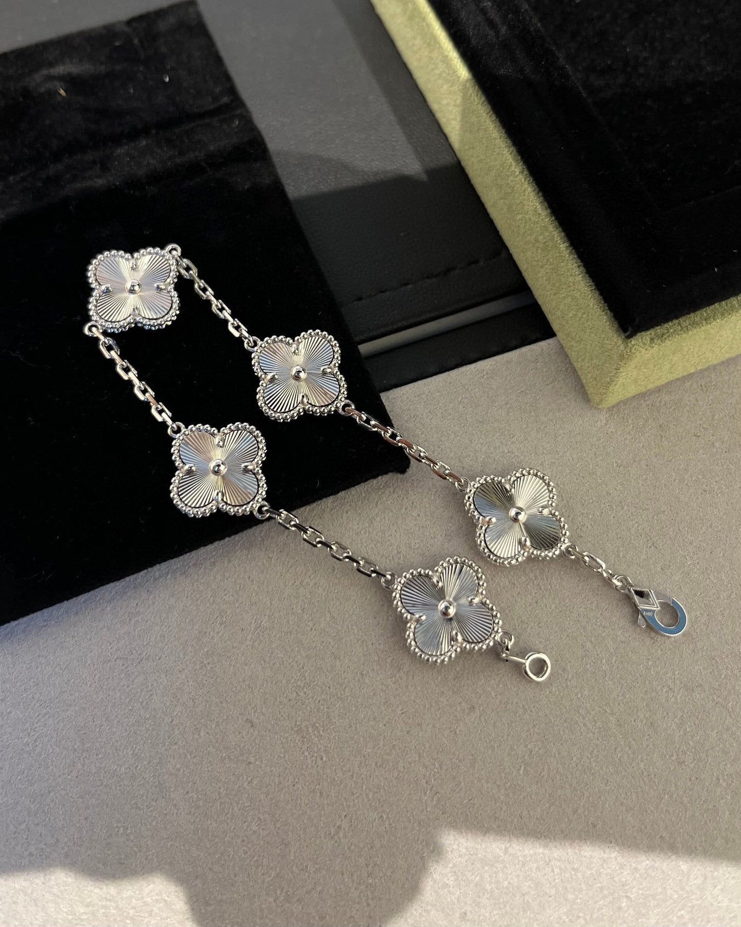 [Lumi Jewels]CLOVER SILVER 5 MOTIFS BRACELET