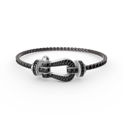 [Lumi Jewels]FORCE  LARGE HORSESHOE FULL DIAMOND TENNIS BRACELET
